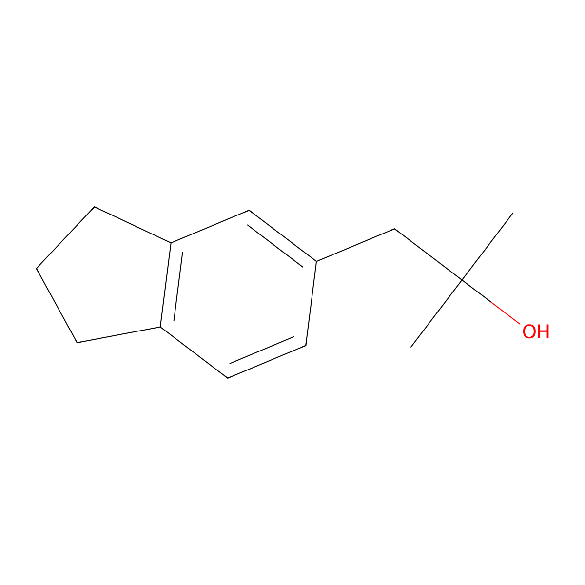 1-(2,3-dihydro-1H-inden-5-yl)-2-methylpropan-2-ol molecular structure, CAS 1267865-46-2