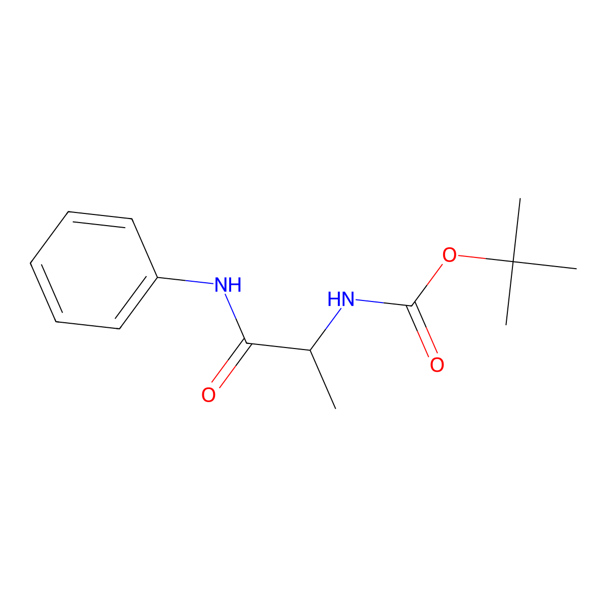 N-Phenyl 2-(BOC-amino)propanamide molecular structure, CAS 126787-11-9