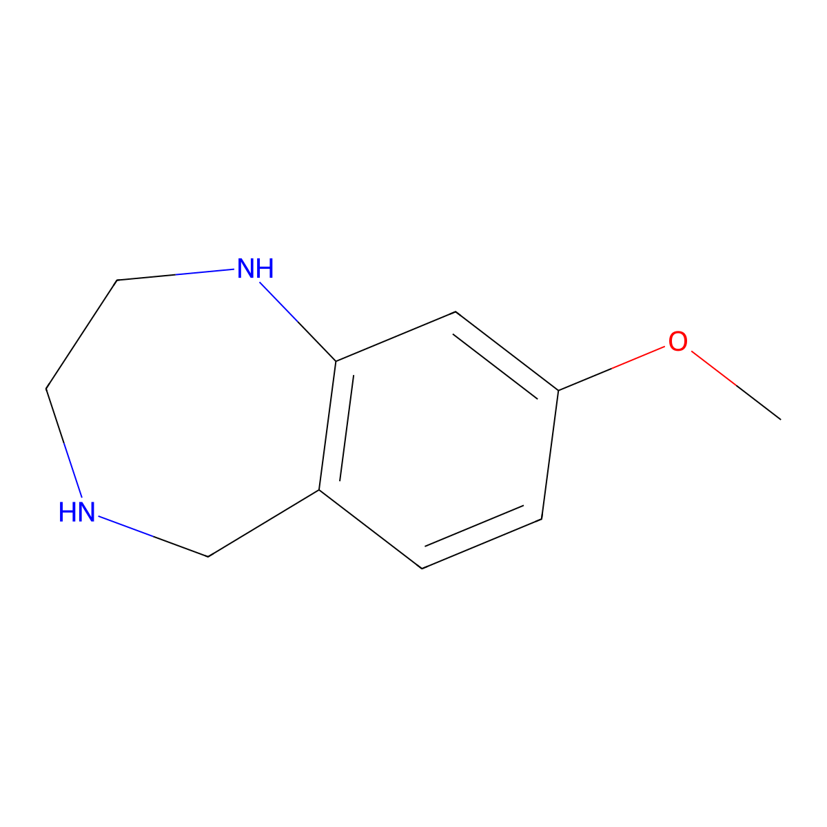 8-methoxy-2,3,4,5-tetrahydro-1H-1,4-benzodiazepine molecular structure, CAS 1267873-98-2