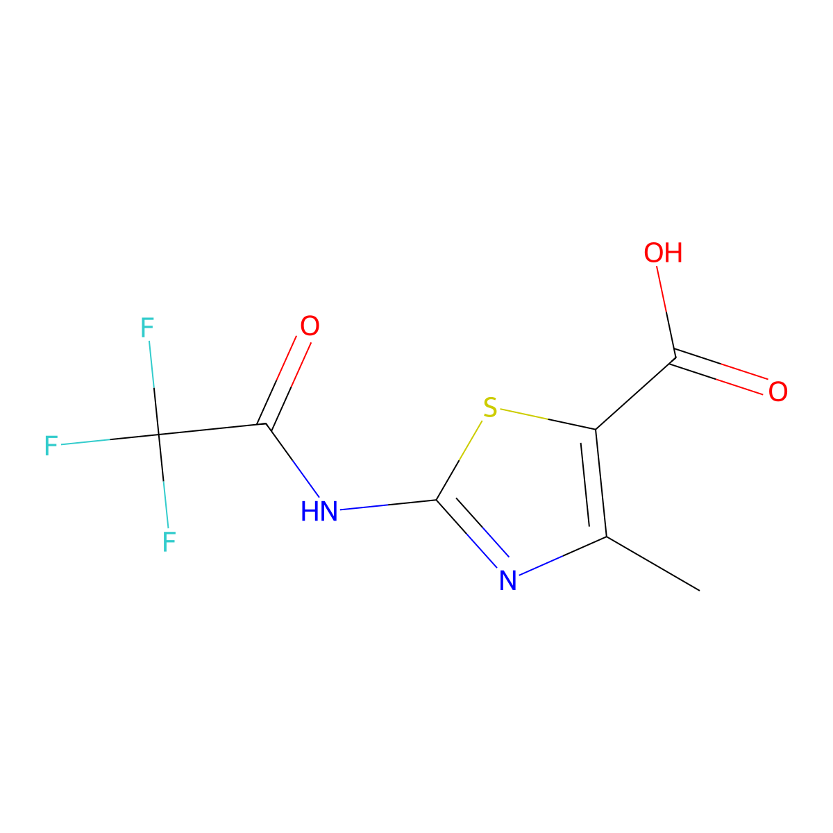 4-Methyl-2-(trifluoroacetamido)-1,3-thiazole-5-carboxylic acid molecular structure, CAS 1267874-18-9