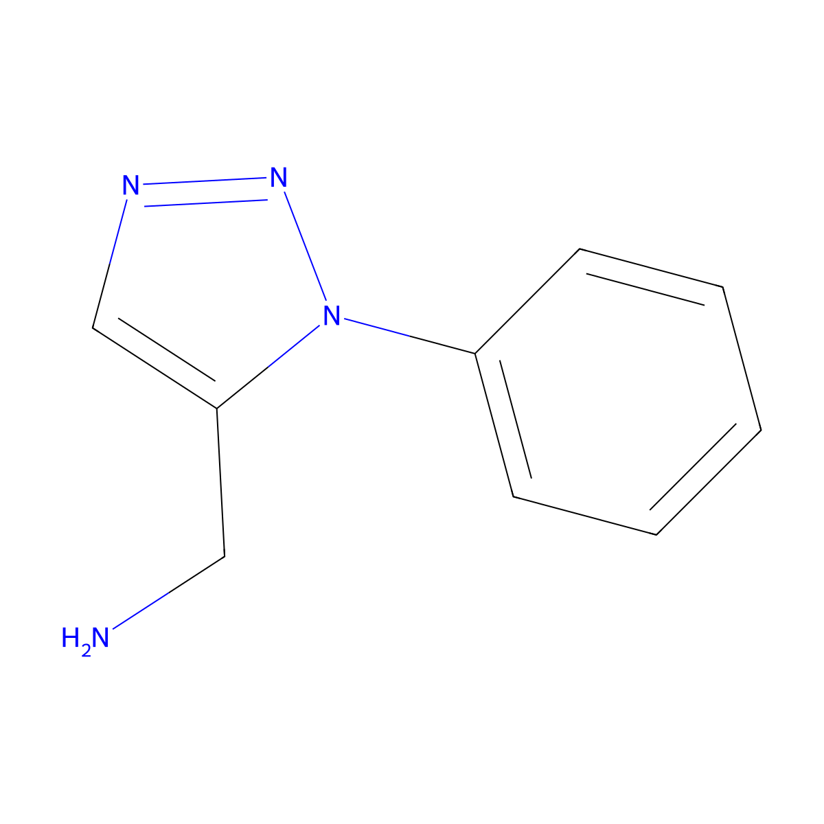 1-(1-phenyl-1H-1,2,3-triazol-5-yl)methanamine molecular structure, CAS 1267880-41-0
