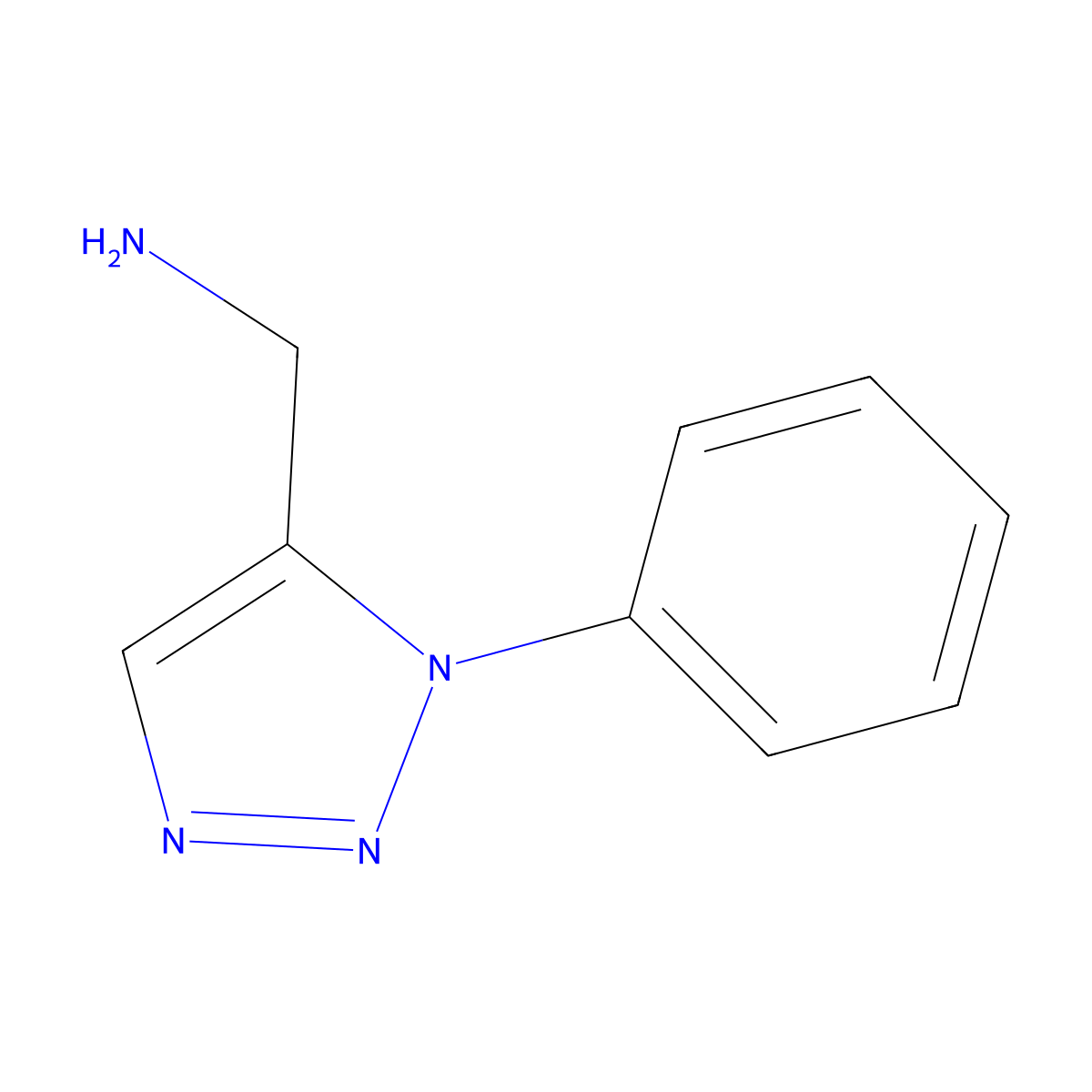 1-(1-phenyl-1H-1,2,3-triazol-5-yl)methanamine molecular structure, CAS 1267880-41-0