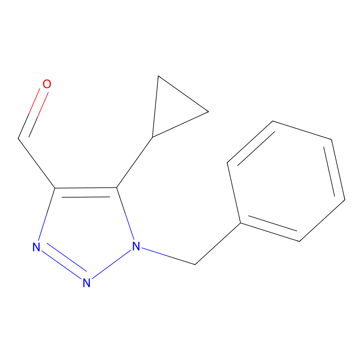 1-Benzyl-5-cyclopropyl-1H-1,2,3-triazole-4-carbaldehyde molecular structure, CAS 1267881-19-5