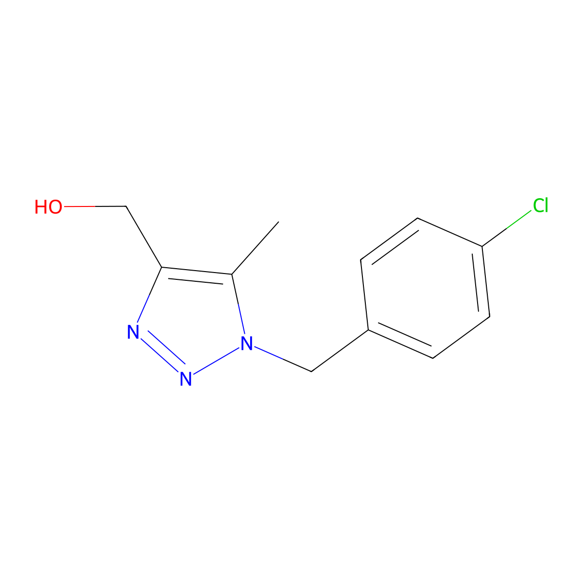 {1-[(4-chlorophenyl)methyl]-5-methyl-1H-1,2,3-triazol-4-yl}methanol molecular structure, CAS 1267882-33-6