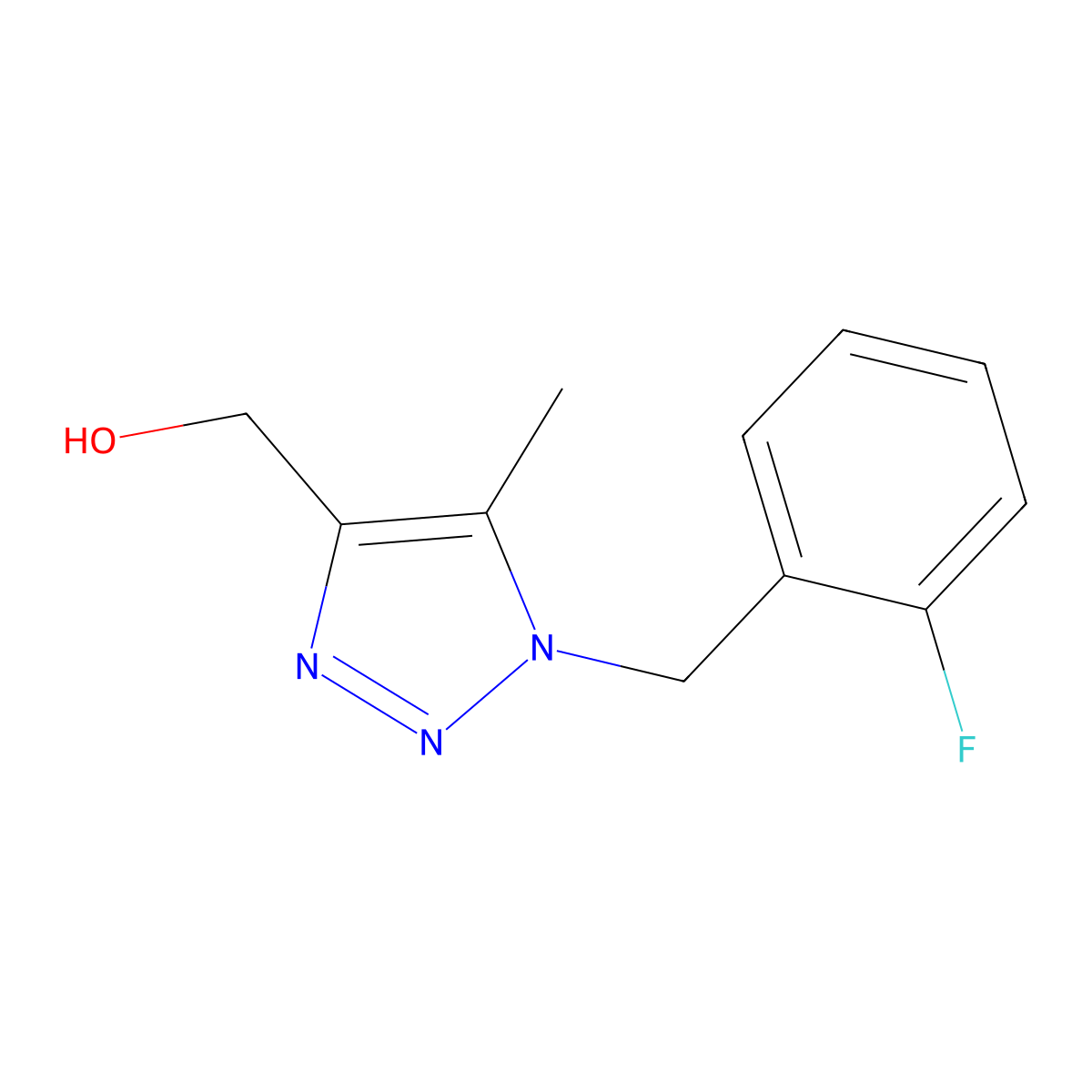 {1-[(2-fluorophenyl)methyl]-5-methyl-1H-1,2,3-triazol-4-yl}methanol molecular structure, CAS 1267889-62-2