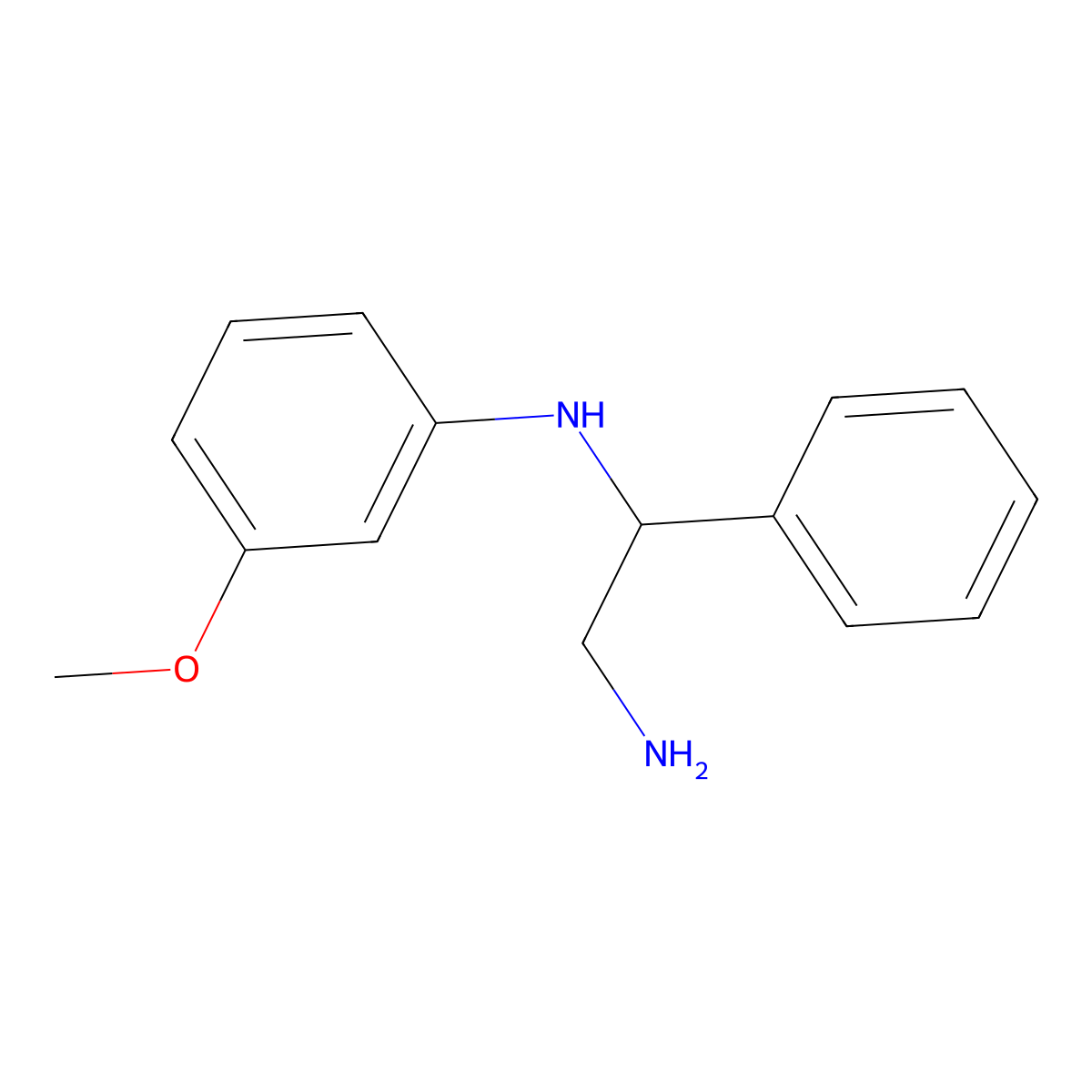 N1-(3-methoxyphenyl)-1-phenylethane-1,2-diamine molecular structure, CAS 1267895-82-8