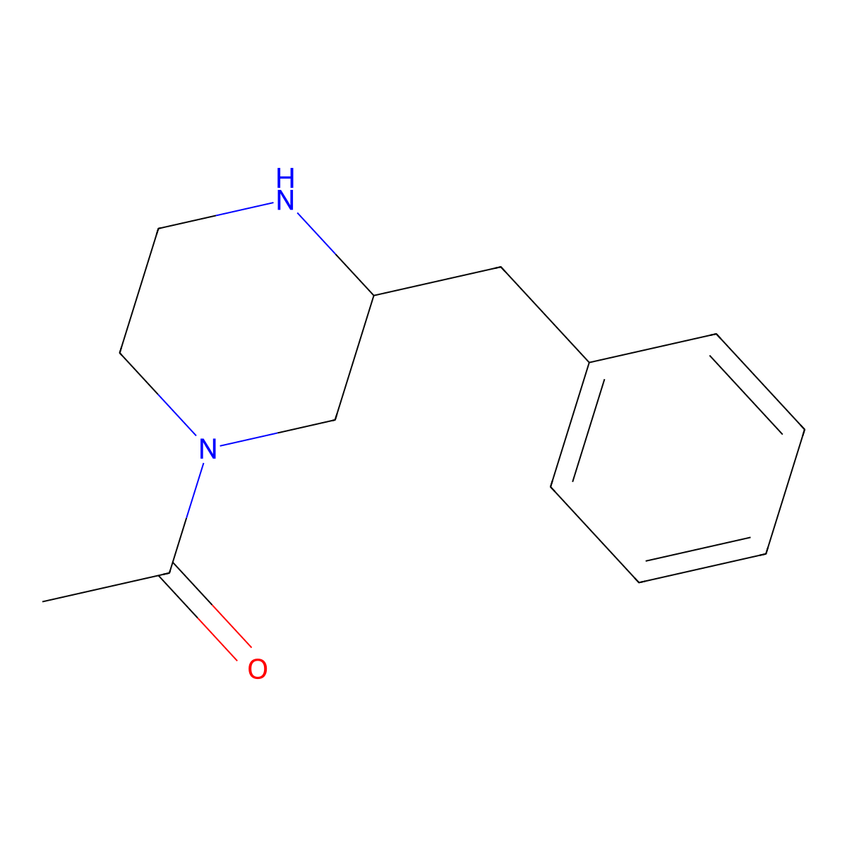 1-(3-Benzylpiperazin-1-yl)ethan-1-one molecular structure, CAS 1267896-31-0