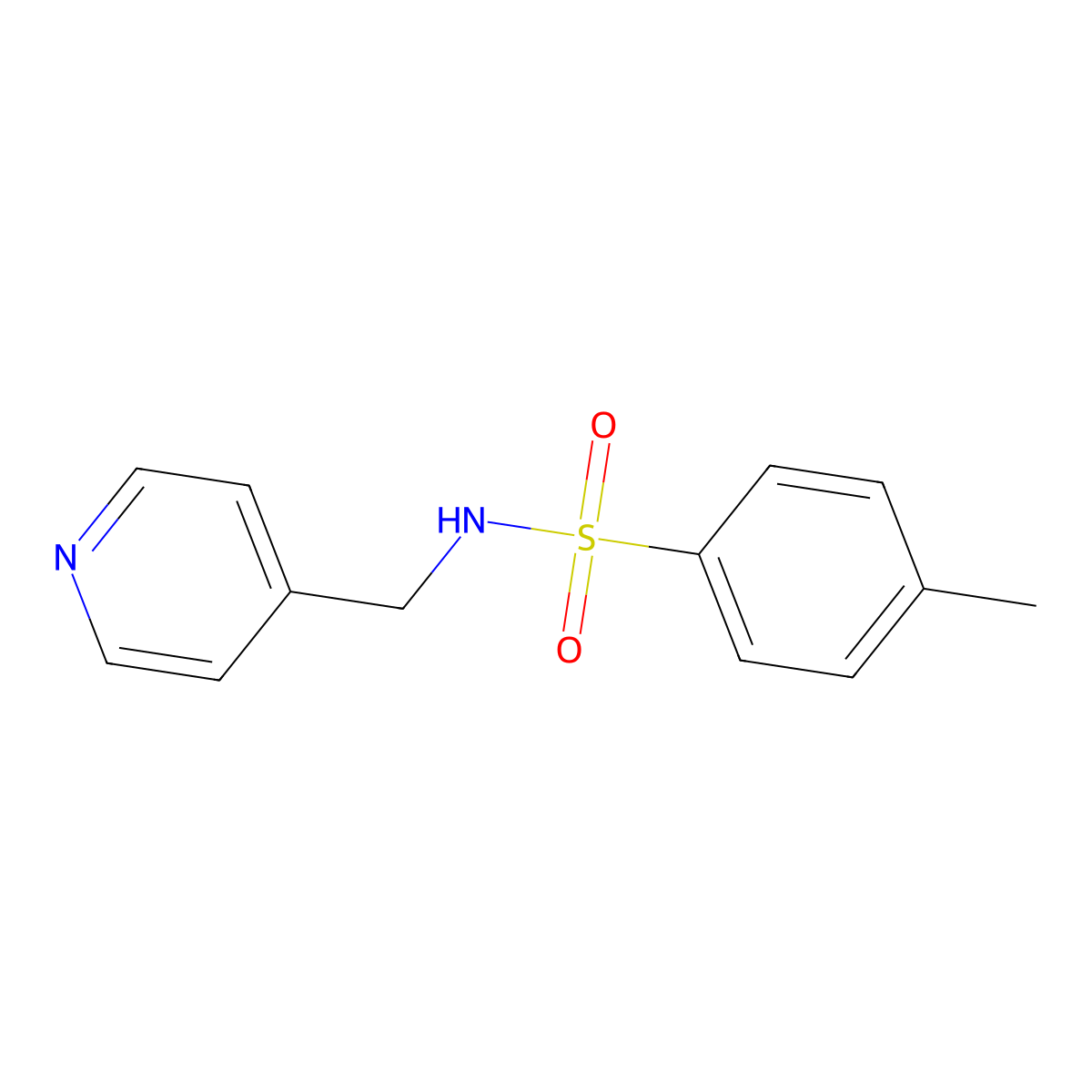 4-methyl-N-(pyridin-4-ylmethyl)benzenesulfonamide molecular structure, CAS 126790-88-3
