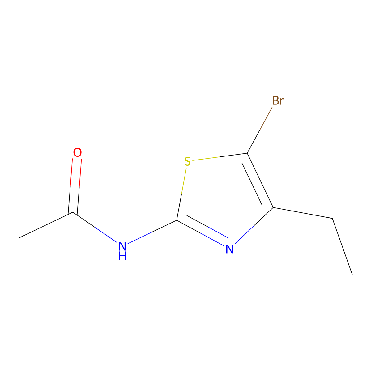 N-(5-Bromo-4-ethylthiazol-2-yl)acetamide molecular structure, CAS 1267904-60-8
