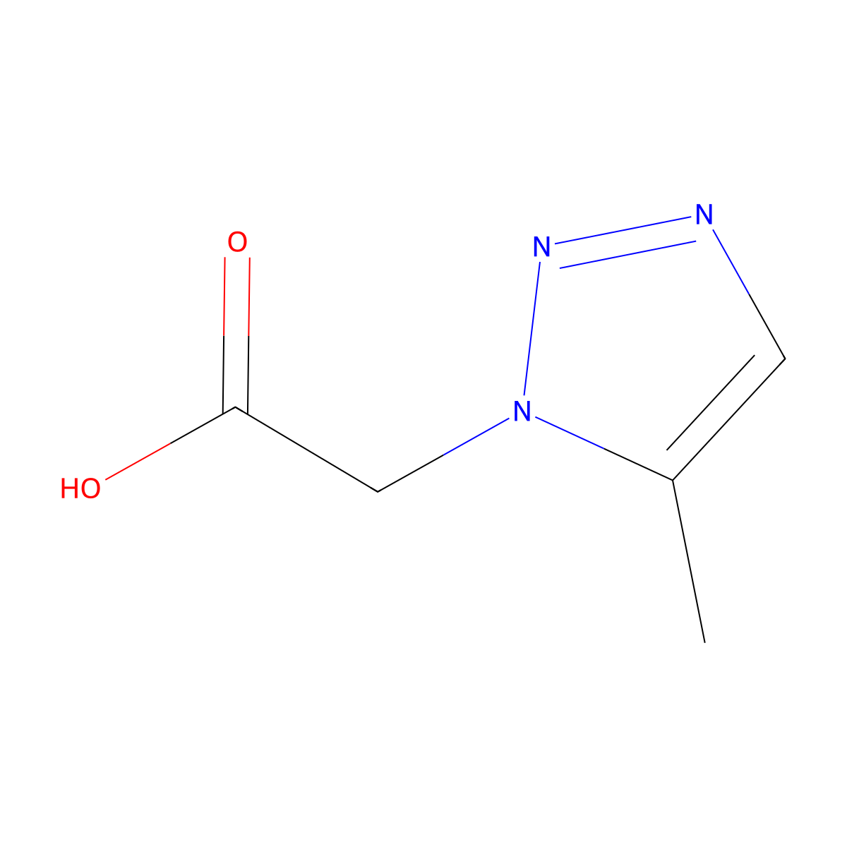 2-(5-methyl-1H-1,2,3-triazol-1-yl)acetic acid molecular structure, CAS 1267908-61-1