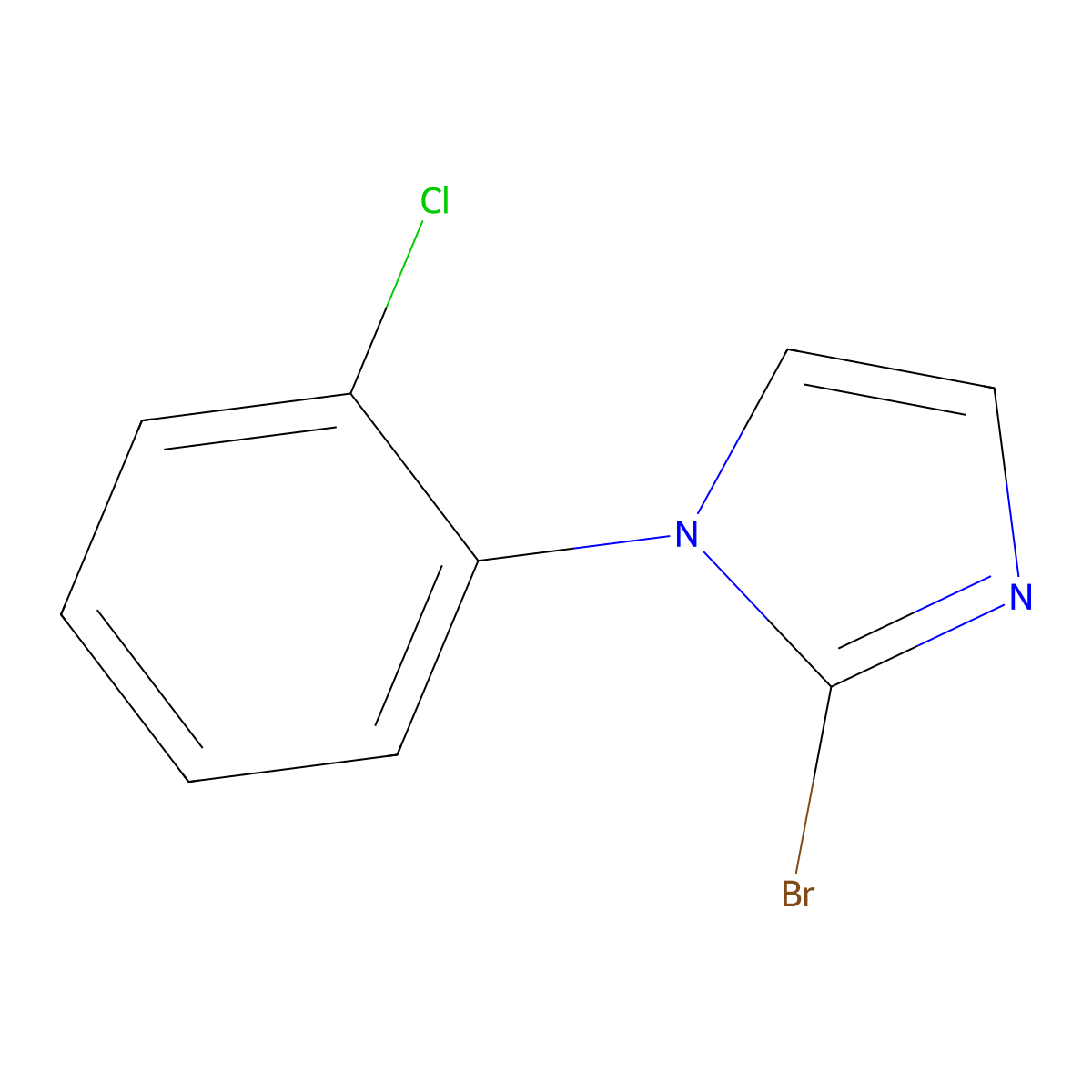 2-bromo-1-(2-chlorophenyl)-1H-imidazole molecular structure, CAS 1267914-01-1