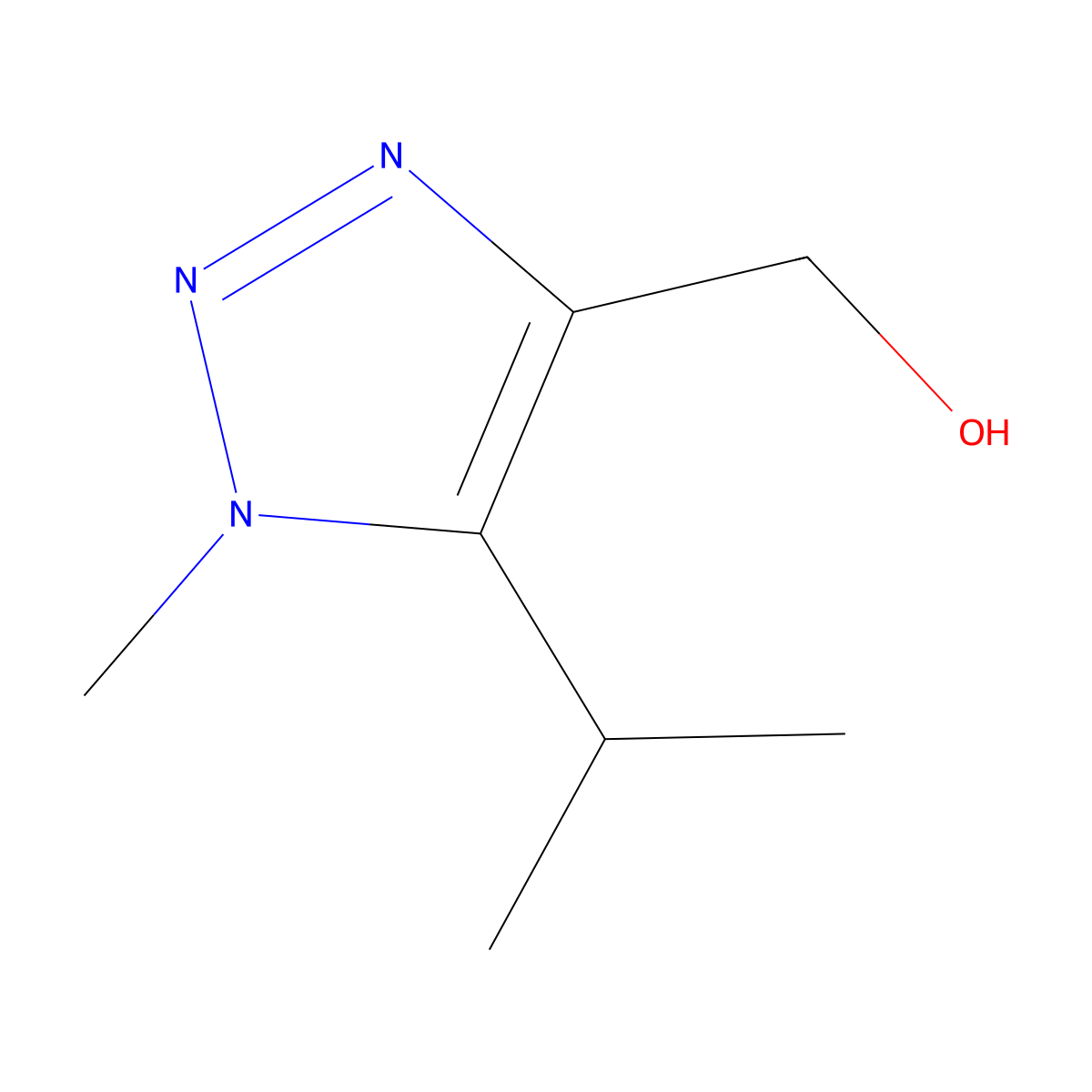 [1-Methyl-5-(propan-2-yl)-1H-1,2,3-triazol-4-yl]methanol molecular structure, CAS 1267953-87-6