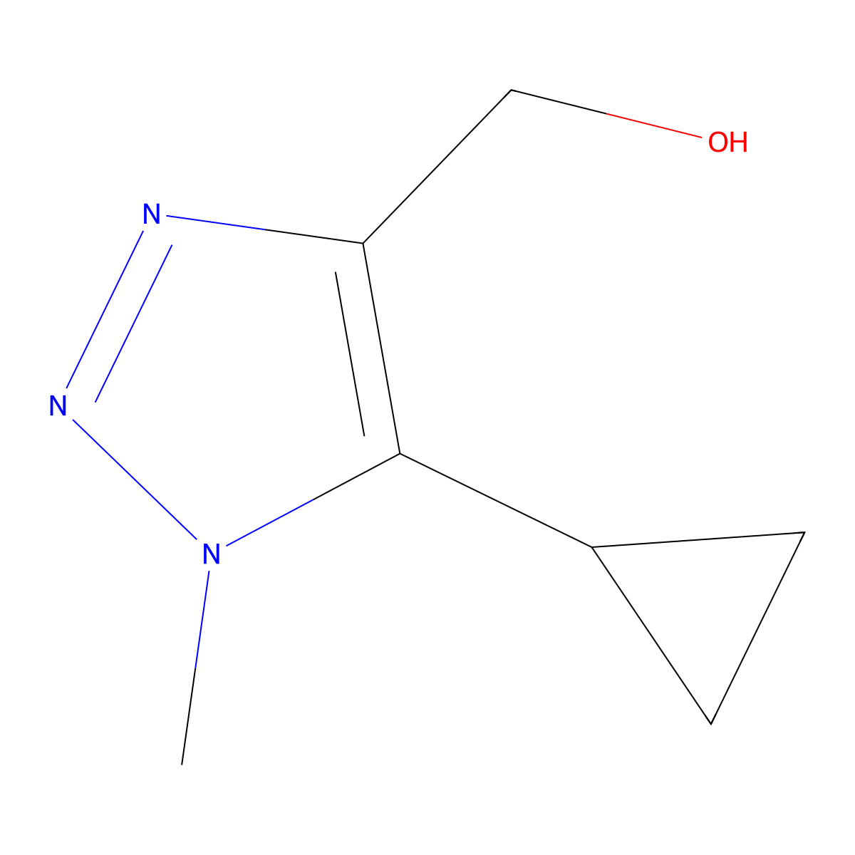 (5-Cyclopropyl-1-methyl-1H-1,2,3-triazol-4-yl)methanol molecular structure, CAS 1267953-93-4