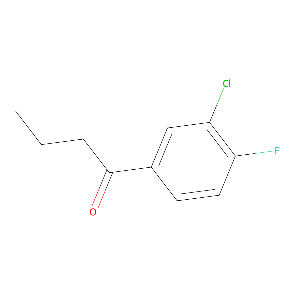3'-Chloro-4'-fluorobutyrophenone molecular structure, CAS 1267955-34-9