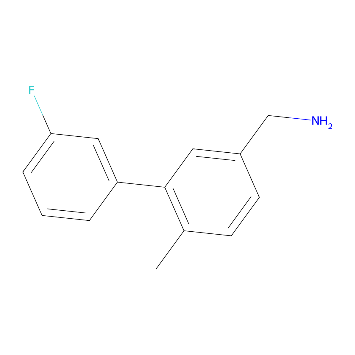 (3'-Fluoro-6-methyl-[1,1'-biphenyl]-3-yl)methanamine molecular structure, CAS 1267955-55-4