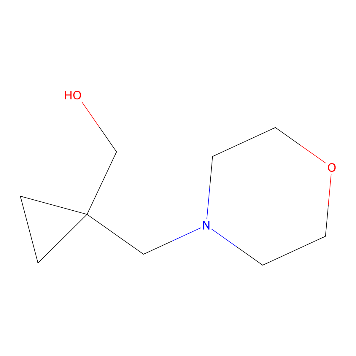 [1-(Morpholin-4-ylmethyl)cyclopropyl]methanol molecular structure, CAS 1267956-65-9