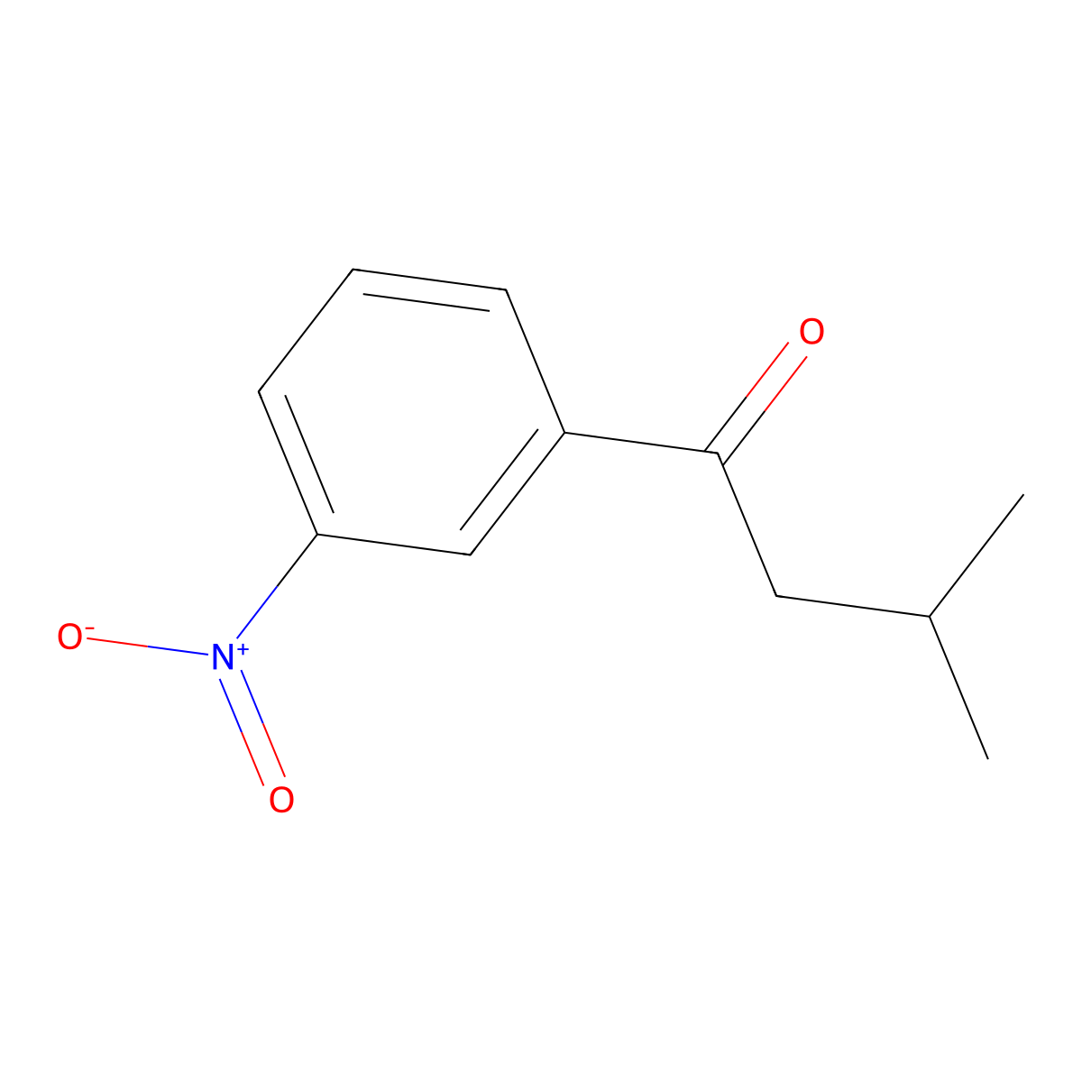 3-Methyl-1-(3-nitrophenyl)butan-1-one molecular structure, CAS 1267956-72-8