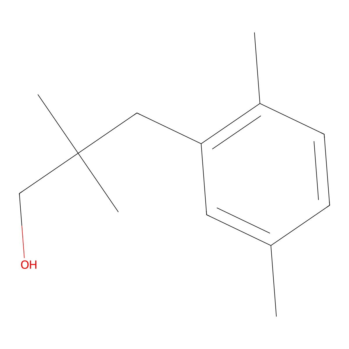 3-(2,5-Dimethylphenyl)-2,2-dimethylpropan-1-ol molecular structure, CAS 1267958-03-1