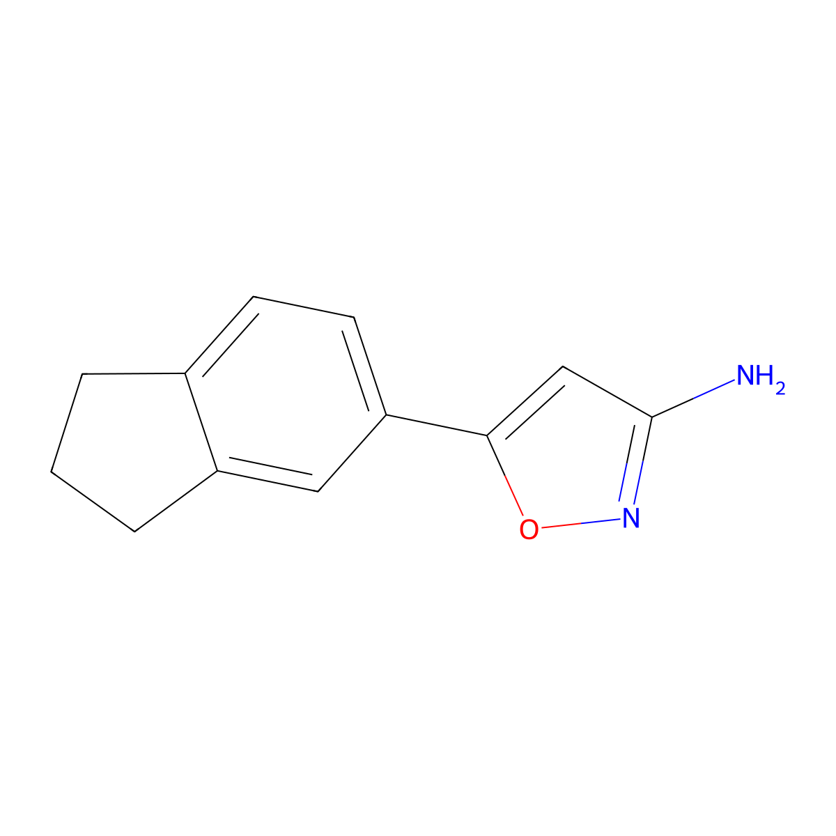 5-(2,3-Dihydro-1h-inden-5-yl)isoxazol-3-amine molecular structure, CAS 1267958-58-6