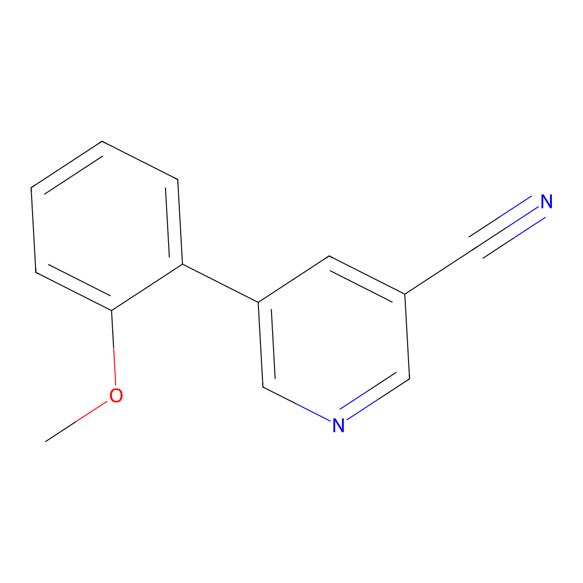 5-(2-Methoxyphenyl)nicotinonitrile molecular structure, CAS 1267959-36-3