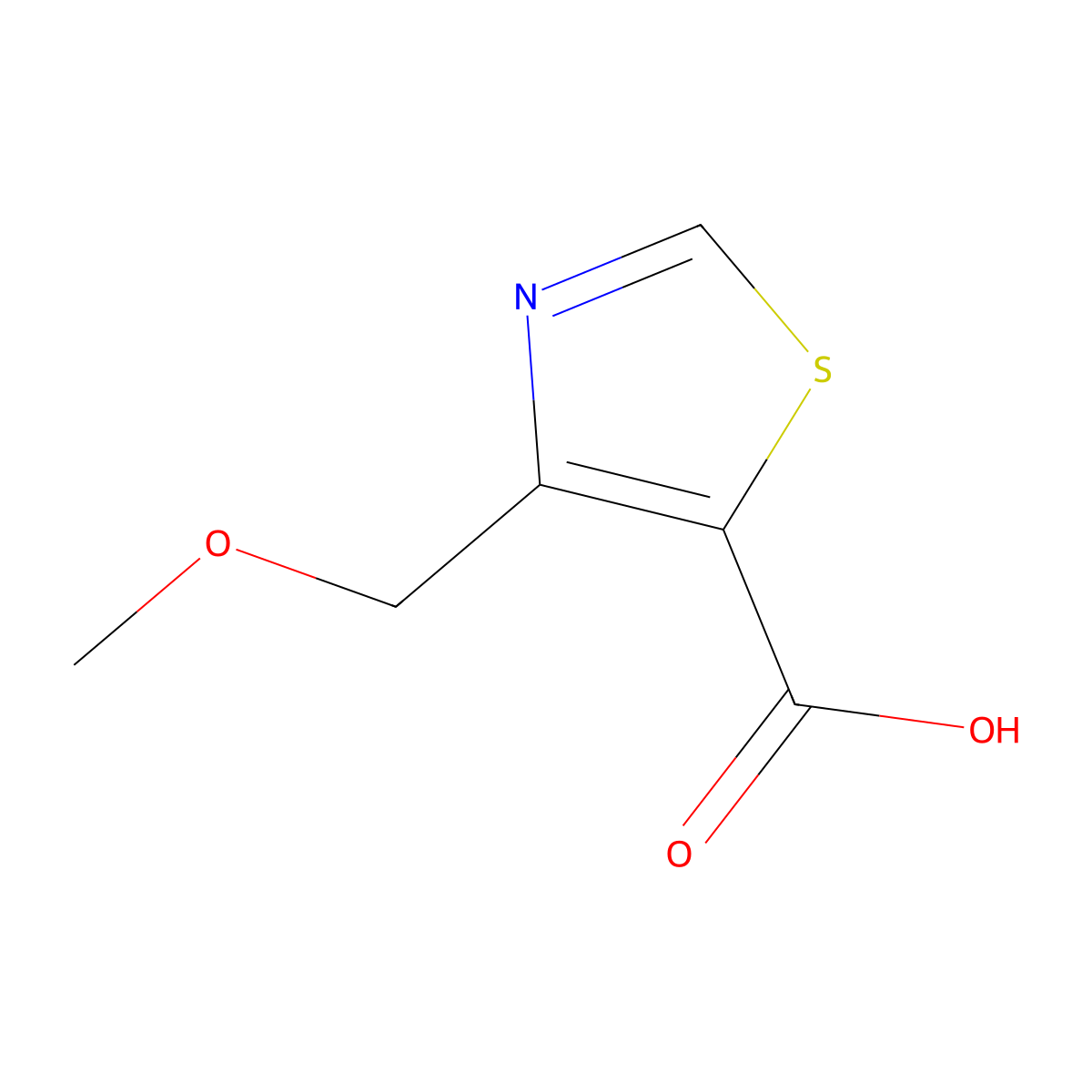 4-(Methoxymethyl)-1,3-thiazole-5-carboxylic acid molecular structure, CAS 1267962-69-5