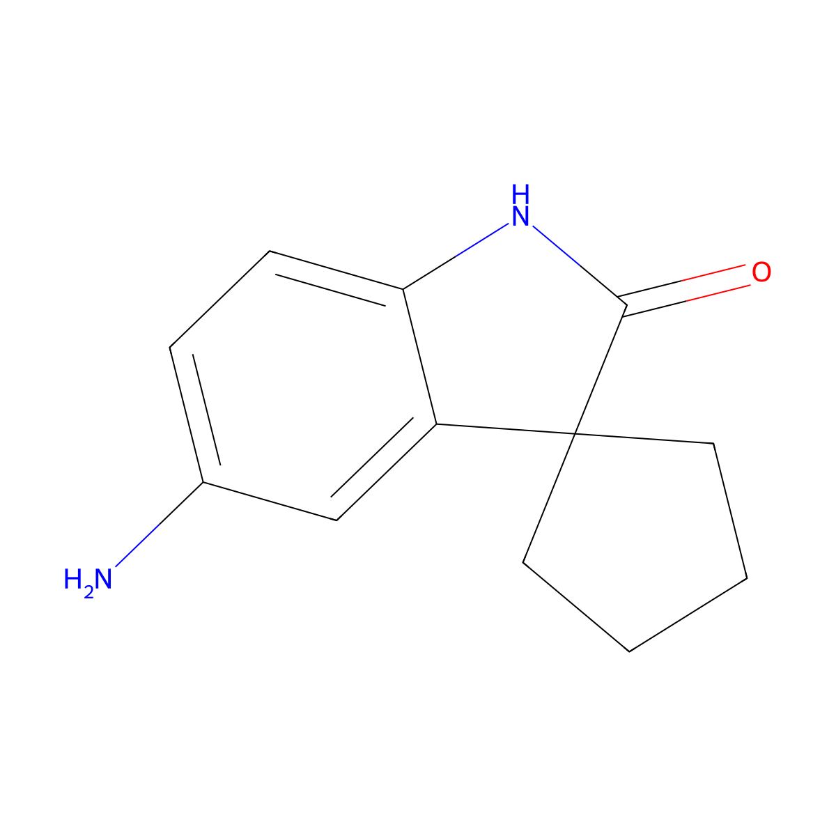5'-aminospiro[cyclopentane-1,3'-indol]-2'(1'H)-one molecular structure, CAS 1267967-14-5