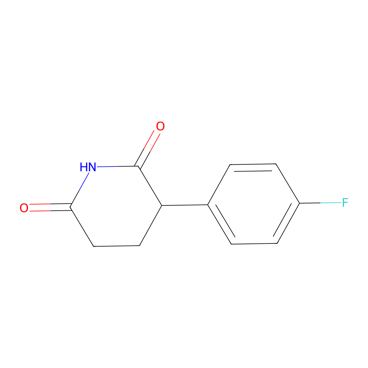 3-(4-Fluorophenyl)piperidine-2,6-dione molecular structure, CAS 1267967-41-8