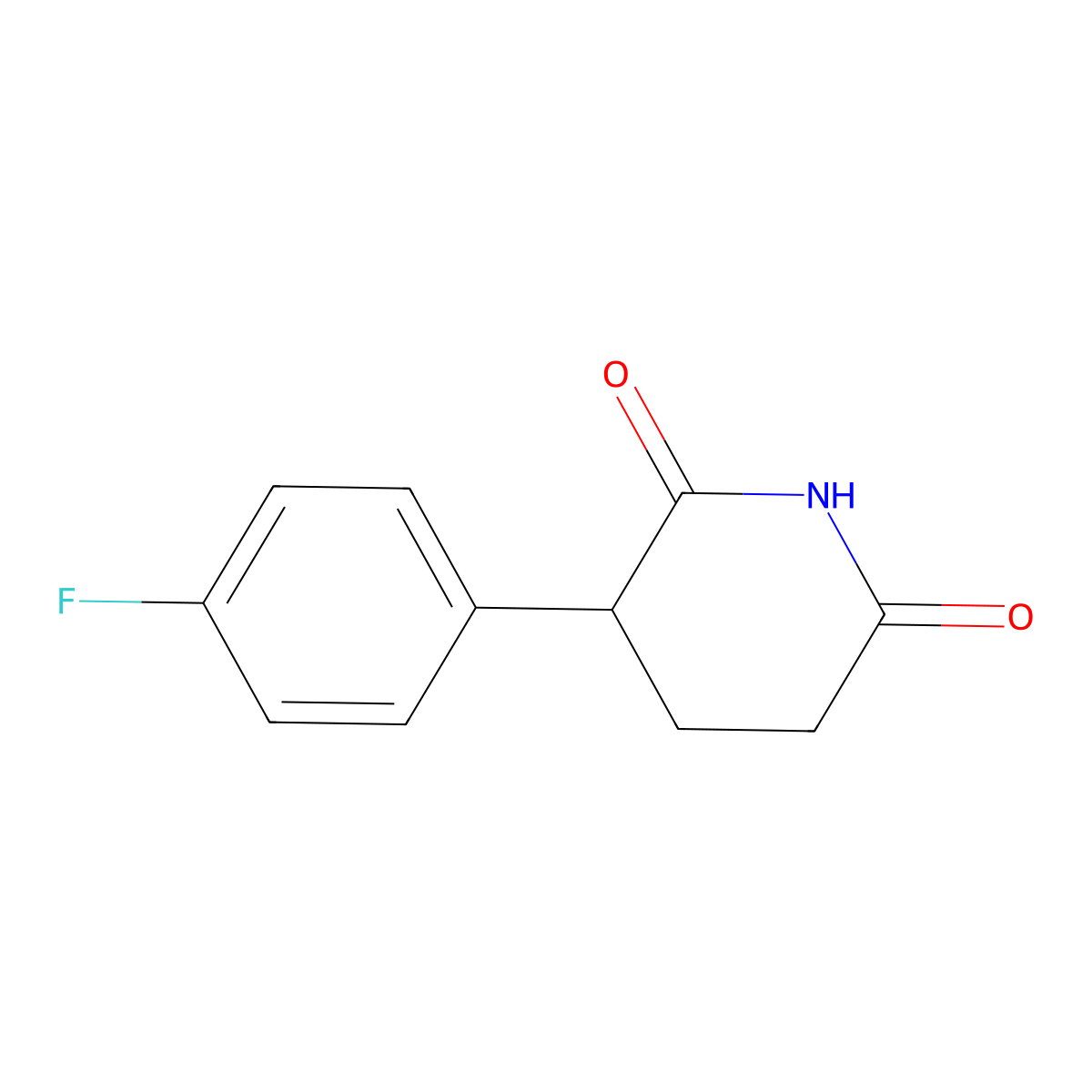 3-(4-Fluorophenyl)piperidine-2,6-dione molecular structure, CAS 1267967-41-8