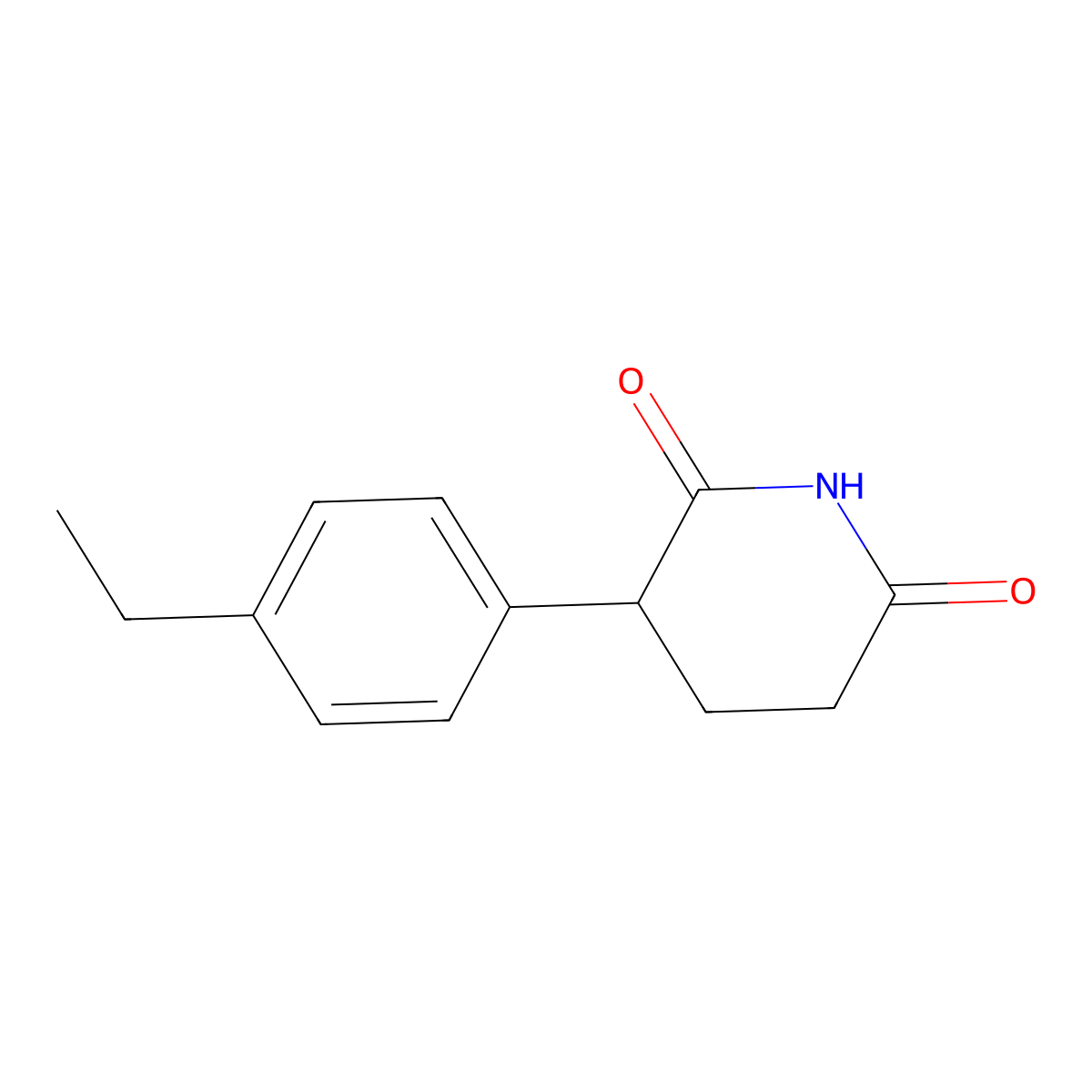 3-(4-Ethylphenyl)piperidine-2,6-dione molecular structure, CAS 1267967-69-0