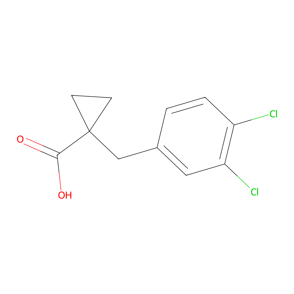 1-(3,4-Dichlorobenzyl)cyclopropane-1-carboxylic acid molecular structure, CAS 1267971-11-8
