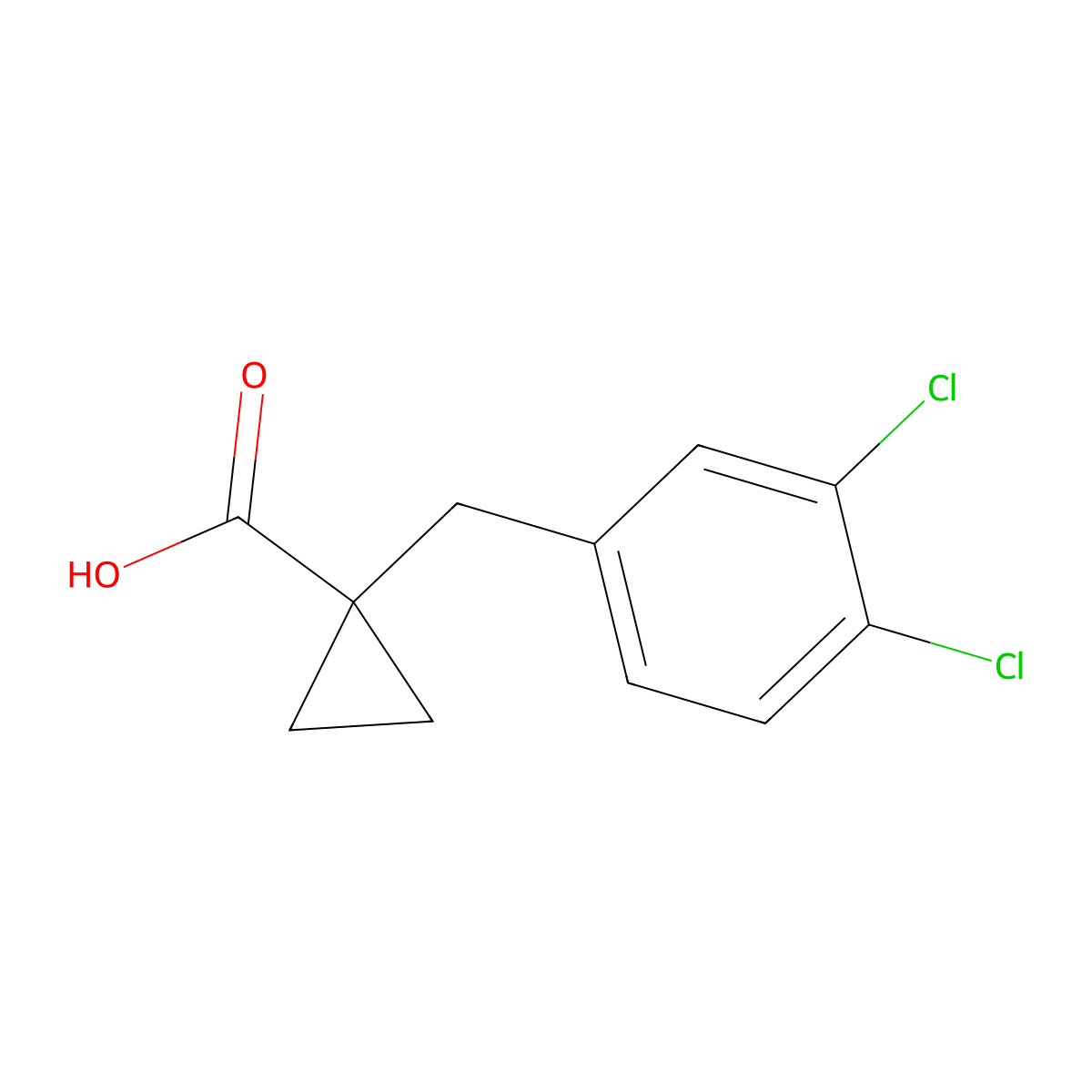 1-(3,4-Dichlorobenzyl)cyclopropane-1-carboxylic acid molecular structure, CAS 1267971-11-8