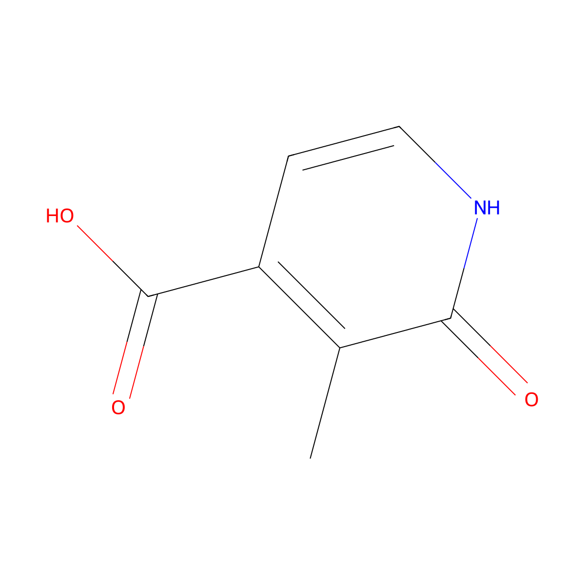 2-Hydroxy-3-methylisonicotinic acid molecular structure, CAS 126798-27-4