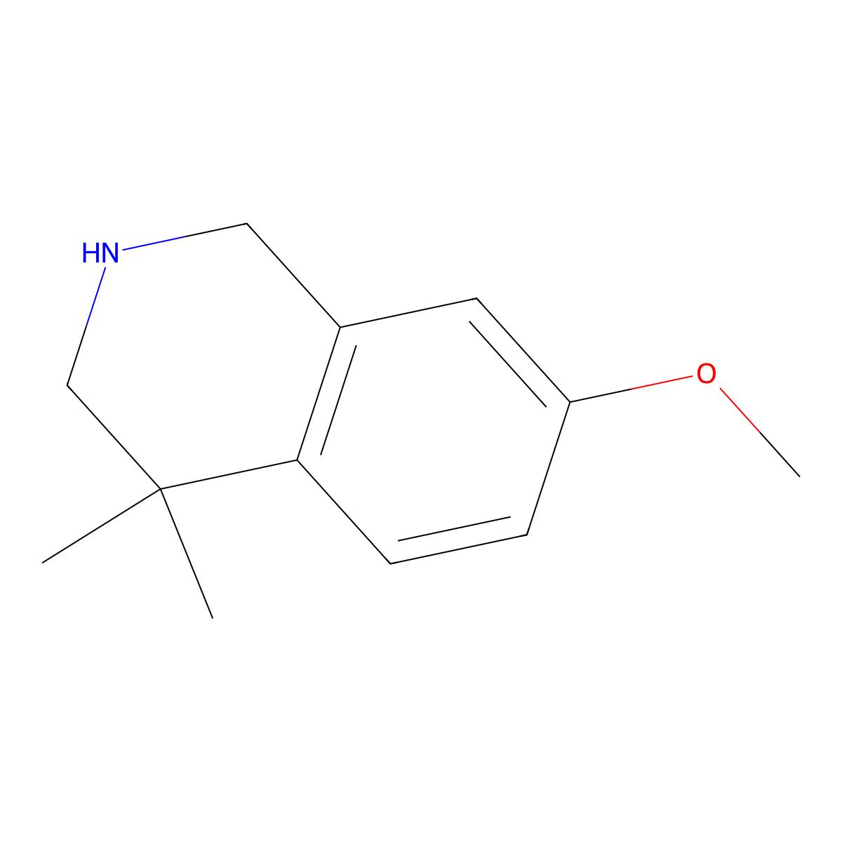 7-Methoxy-4,4-dimethyl-1,2,3,4-tetrahydroisoquinoline molecular structure, CAS 1267980-37-9