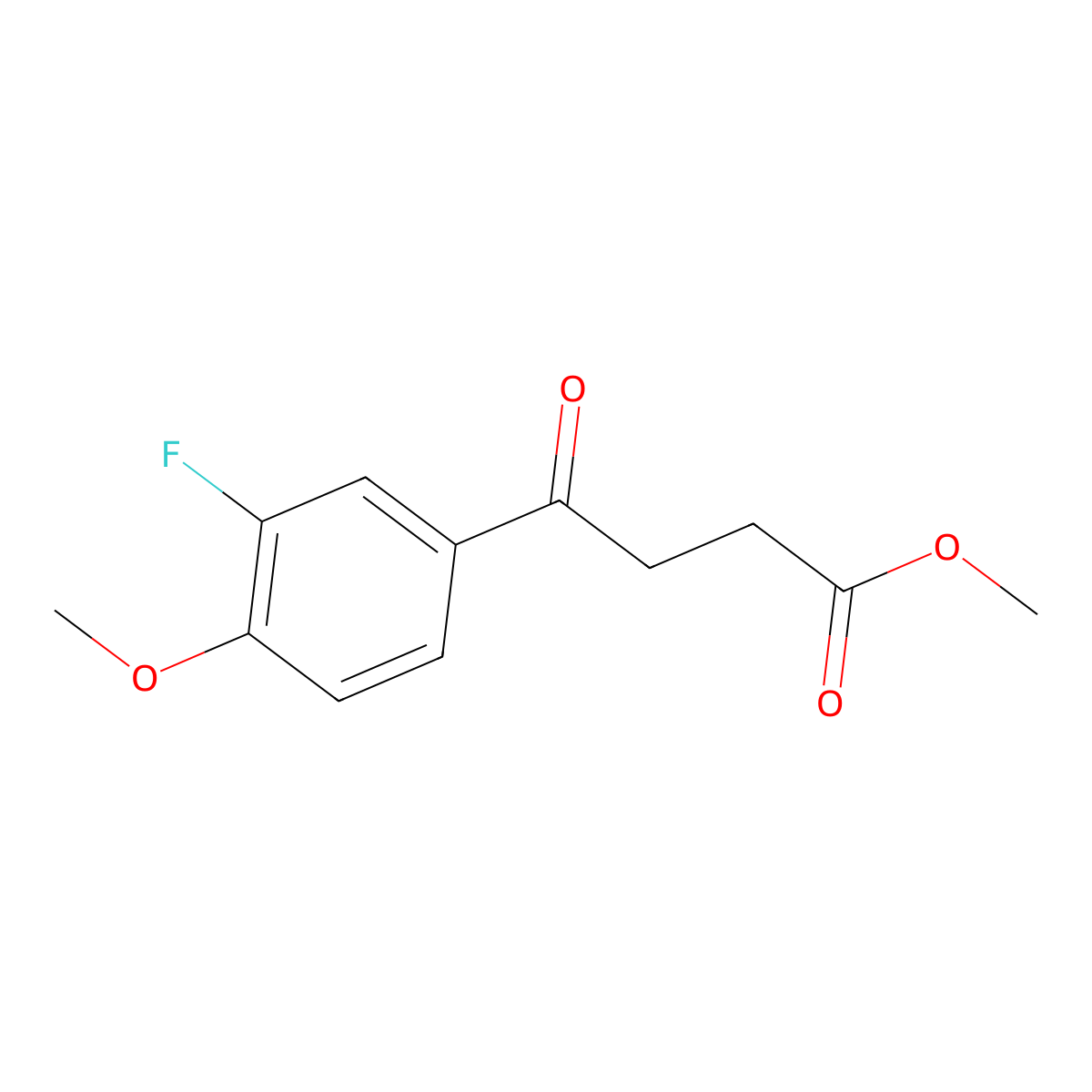 Methyl 4-(3-fluoro-4-methoxyphenyl)-4-oxobutyrate molecular structure, CAS 1267981-92-9