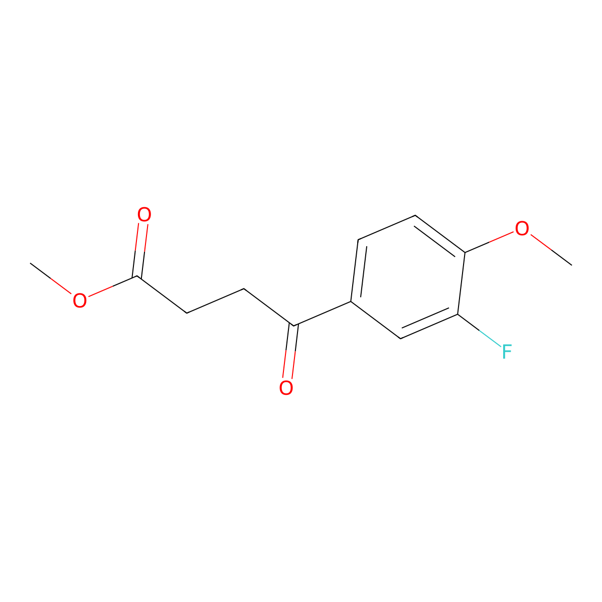 Methyl 4-(3-fluoro-4-methoxyphenyl)-4-oxobutyrate molecular structure, CAS 1267981-92-9