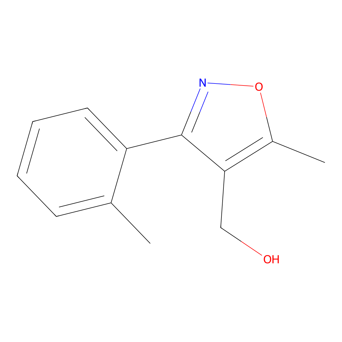 (5-Methyl-3-(o-tolyl)isoxazol-4-yl)methanol molecular structure, CAS 1267982-19-3