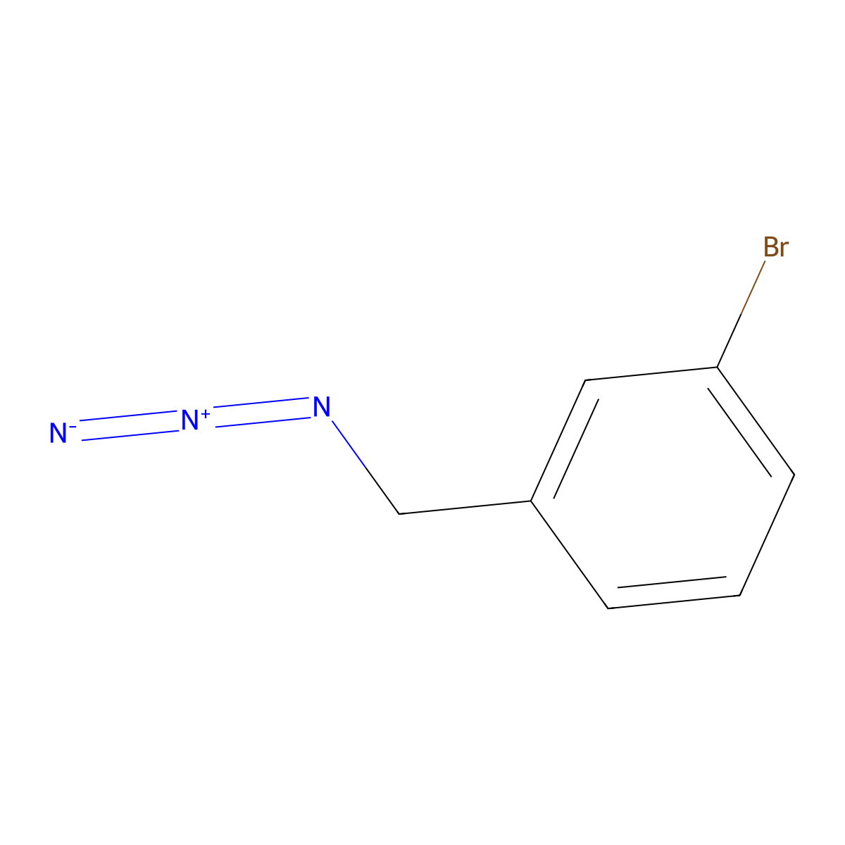 Benzene, 1-(azidomethyl)-3-bromo- molecular structure, CAS 126799-86-8