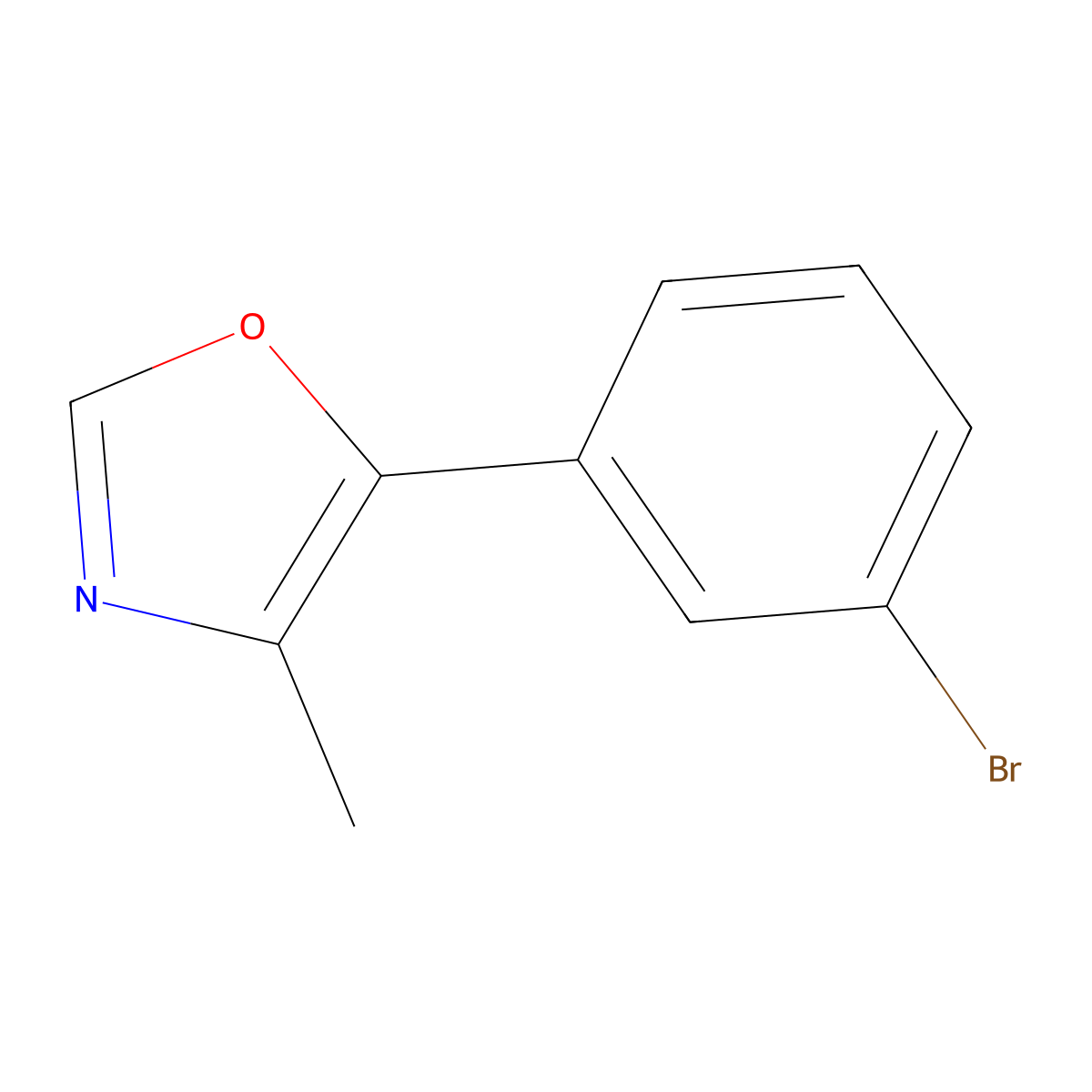 5-(3-Bromophenyl)-4-methyl-1,3-oxazole molecular structure, CAS 1267993-10-1