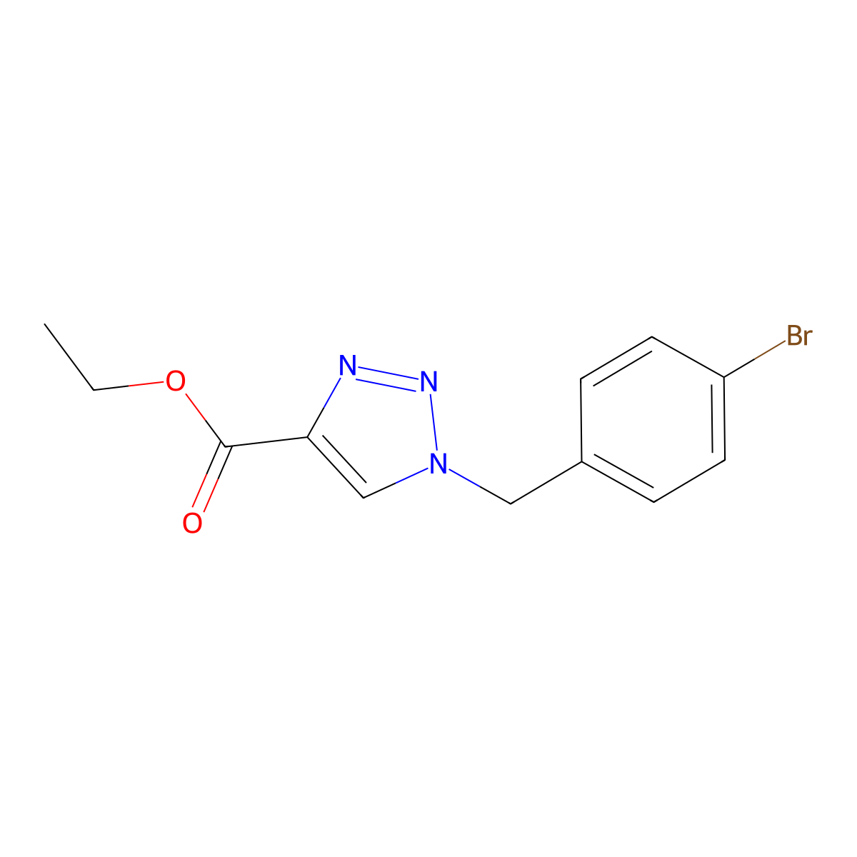 ethyl 1-[(4-bromophenyl)methyl]-1H-1,2,3-triazole-4-carboxylate molecular structure, CAS 126800-34-8