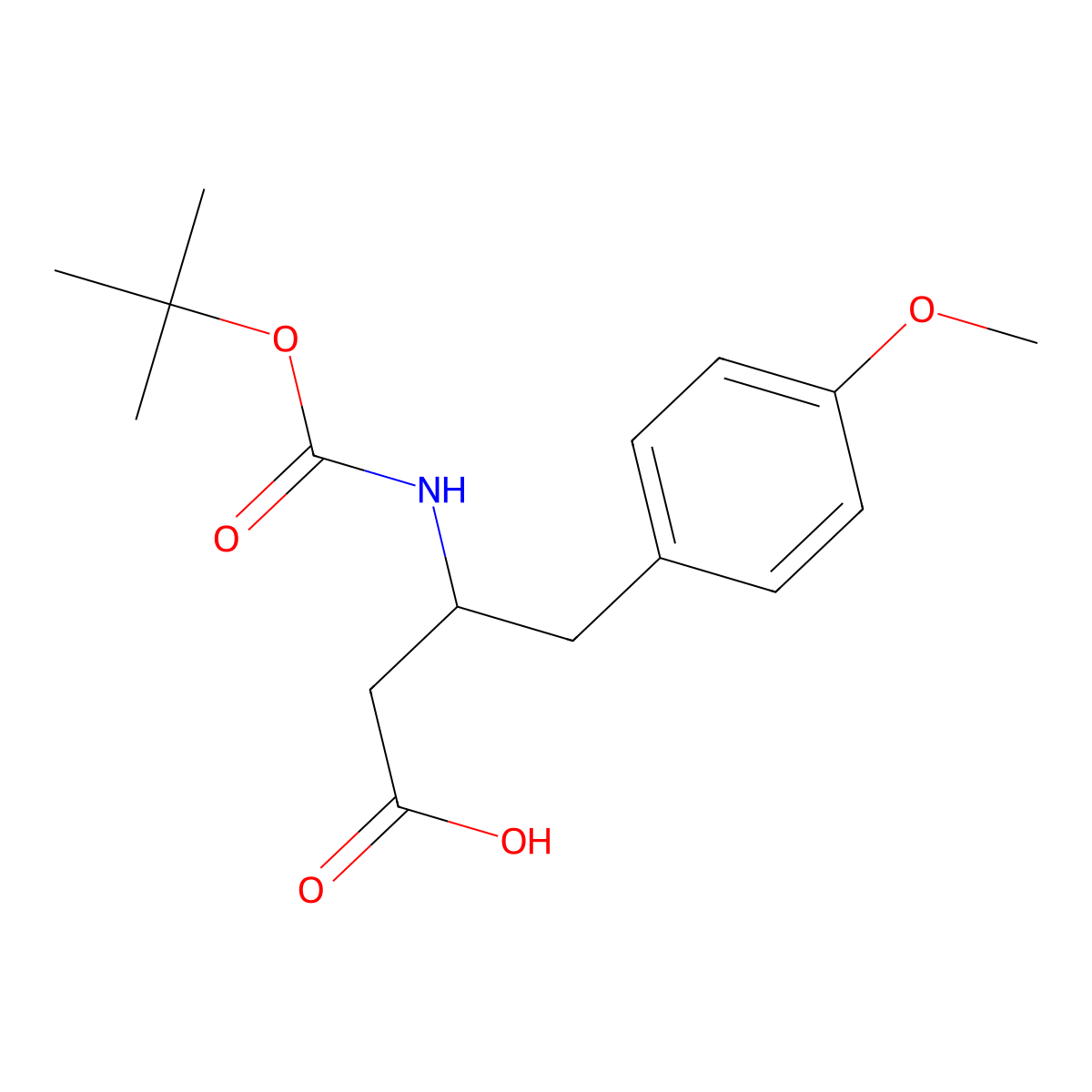 (3S)-3-{[(tert-butoxy)carbonyl]amino}-4-(4-methoxyphenyl)butanoic acid molecular structure, CAS 126800-59-7