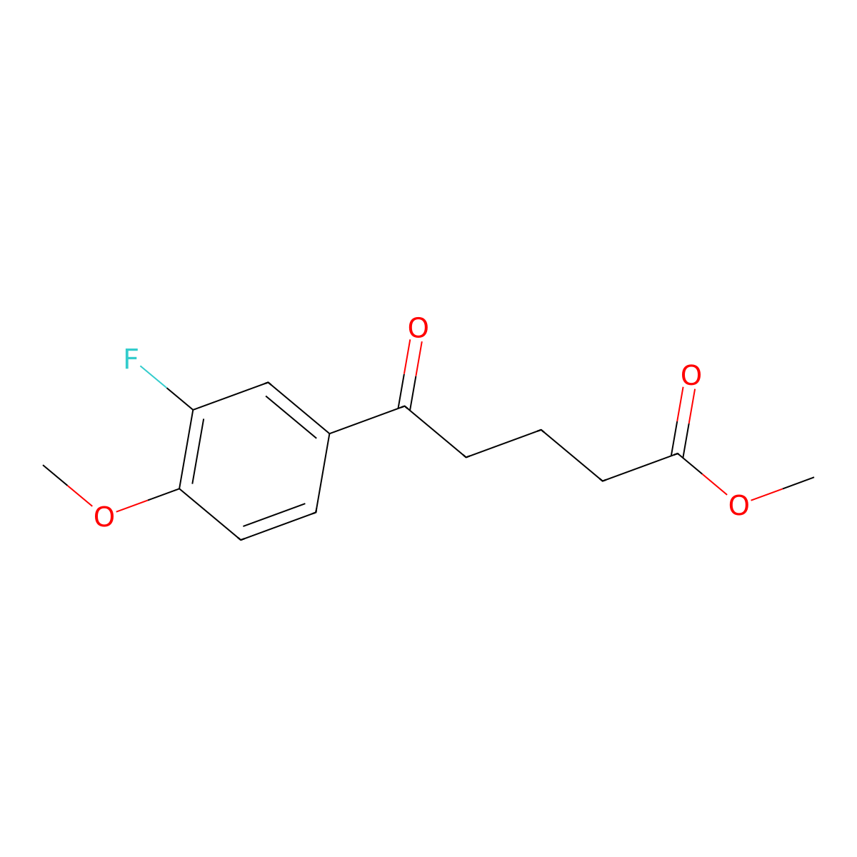 Methyl 5-(3-fluoro-4-methoxyphenyl)-5-oxovalerate molecular structure, CAS 1268006-96-7