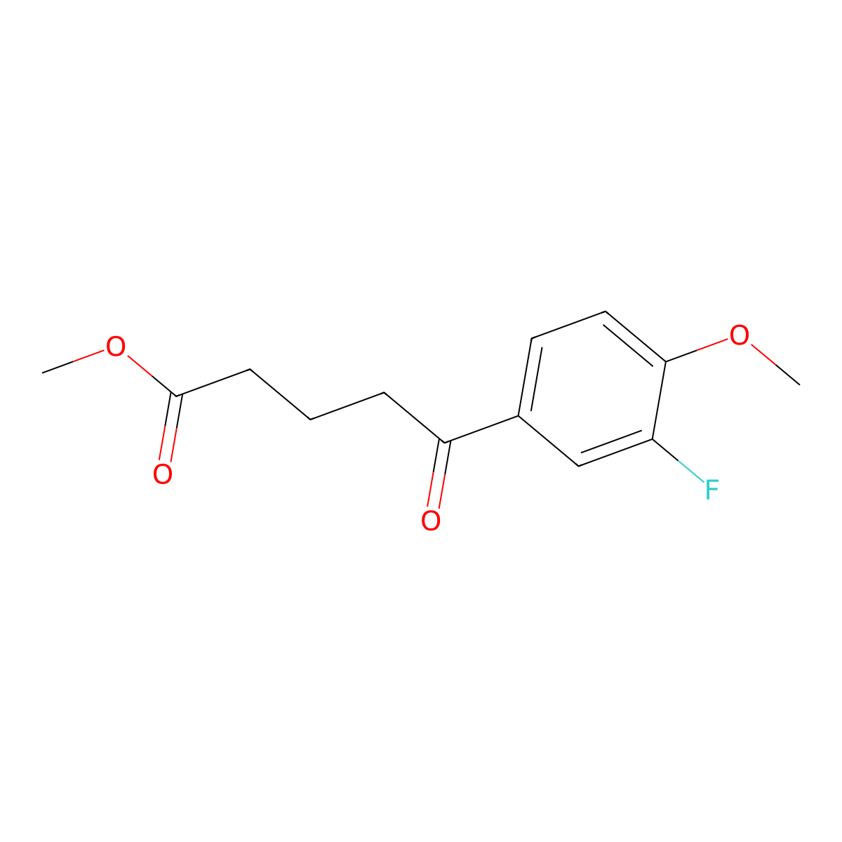 Methyl 5-(3-fluoro-4-methoxyphenyl)-5-oxovalerate molecular structure, CAS 1268006-96-7