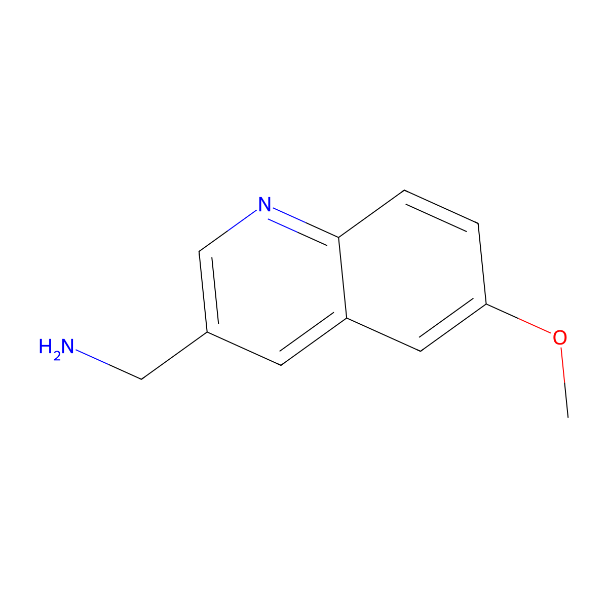 (6-Methoxyquinolin-3-yl)methanamine molecular structure, CAS 1268008-76-9