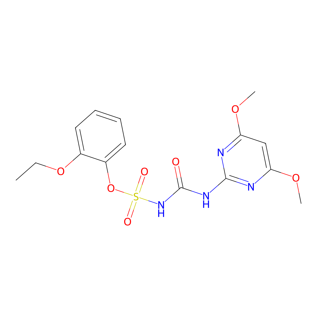 Ethoxysulfuron molecular structure, CAS 126801-58-9
