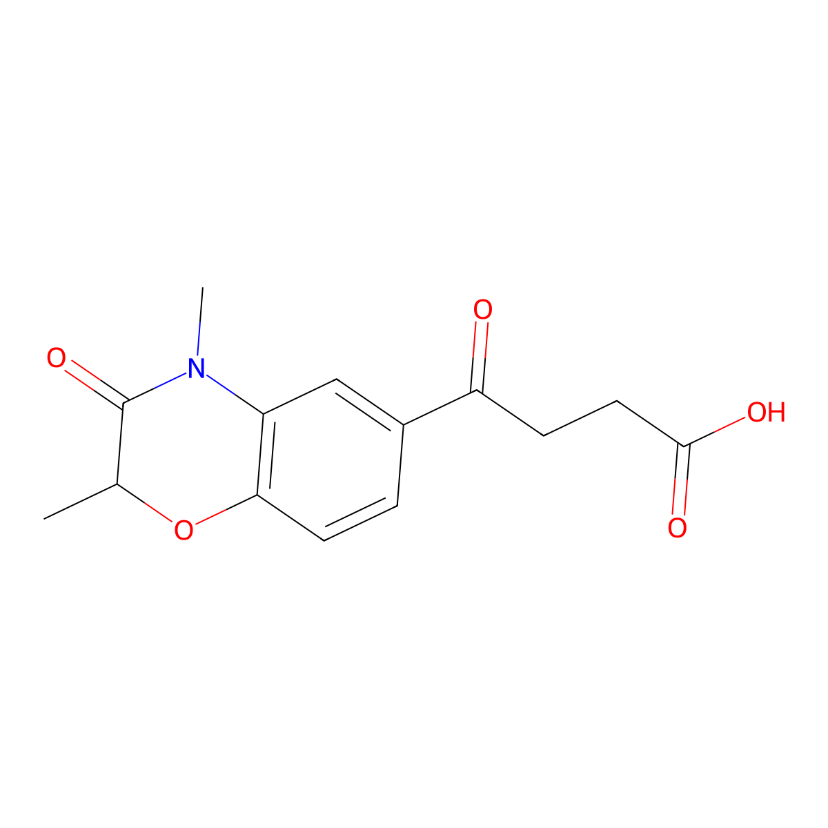4-(2,4-dimethyl-3-oxo-3,4-dihydro-2H-1,4-benzoxazin-6-yl)-4-oxobutanoic acid molecular structure, CAS 126802-57-1