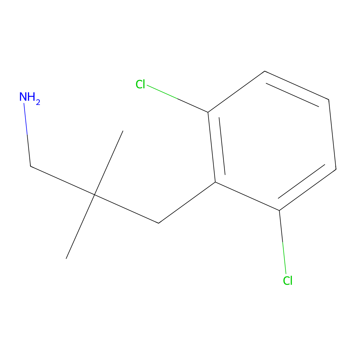3-(2,6-Dichlorophenyl)-2,2-dimethylpropan-1-amine molecular structure, CAS 1268022-03-2