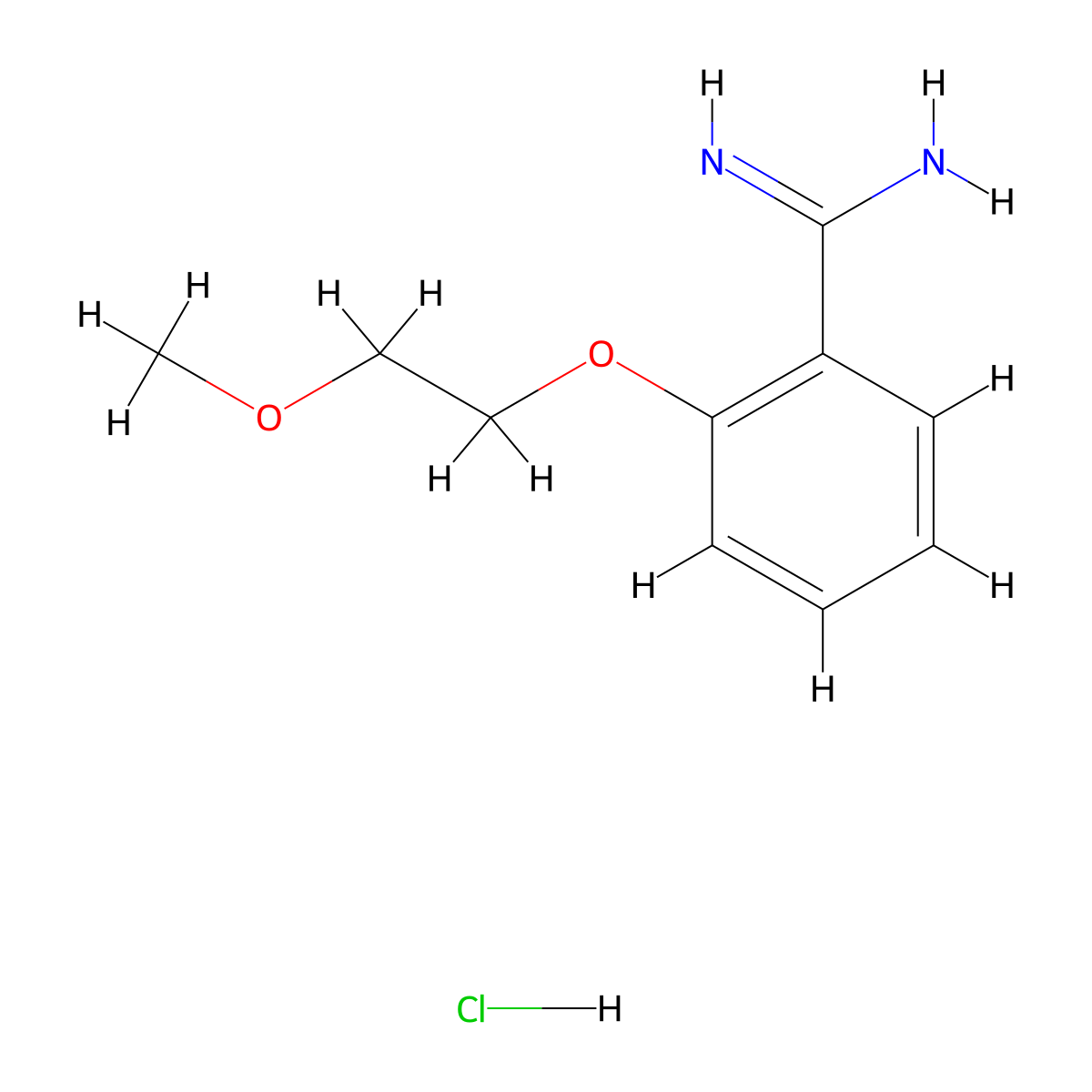 2-(2-Methoxyethoxy)benzene-1-carboximidamide hydrochloride molecular structure, CAS 1268022-67-8