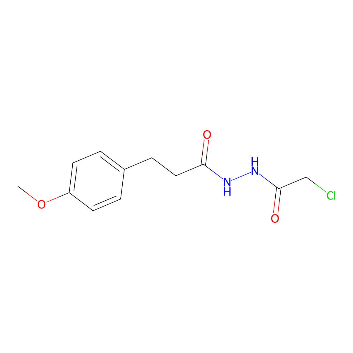 N'-(2-chloroacetyl)-3-(4-methoxyphenyl)propanehydrazide molecular structure, CAS 1268023-21-7