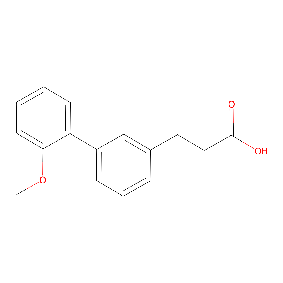 3-(2'-Methoxy-[1,1'-biphenyl]-3-yl)propanoic acid molecular structure, CAS 1268035-47-7