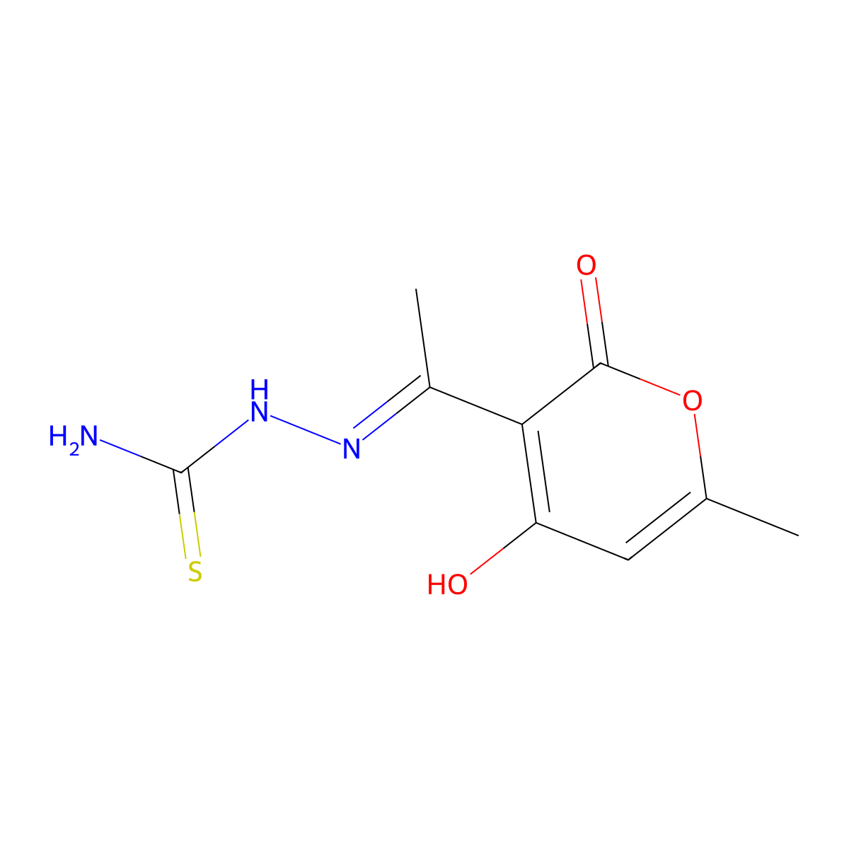 [(E)-[1-(4-hydroxy-6-methyl-2-oxo-2H-pyran-3-yl)ethylidene]amino]thiourea molecular structure, CAS 1268035-69-3